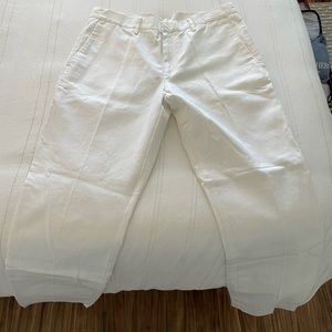 NWOT white linen pants 34/32